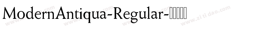 ModernAntiqua-Regular字体转换