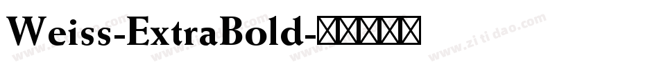 Weiss-ExtraBold字体转换