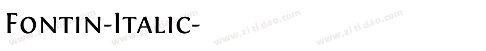 Fontin-Italic字体转换
