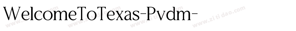 WelcomeToTexas-Pvdm字体转换