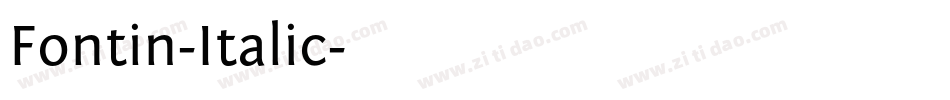 Fontin-Italic字体转换