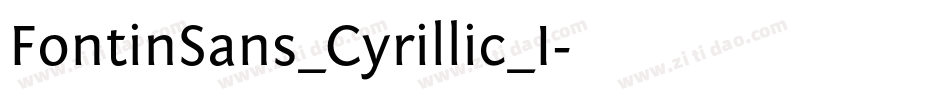 FontinSans_Cyrillic_I字体转换