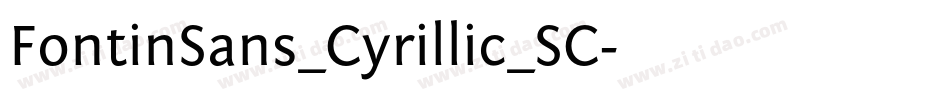 FontinSans_Cyrillic_SC字体转换