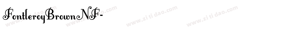 FontleroyBrownNF字体转换