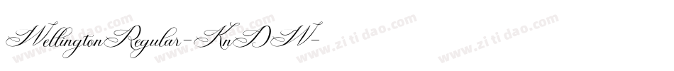 WellingtonRegular-KnDW字体转换