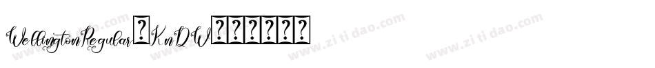 WellingtonRegular-KnDW字体转换