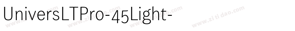 UniversLTPro-45Light字体转换