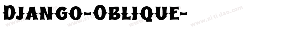 Django-Oblique字体转换