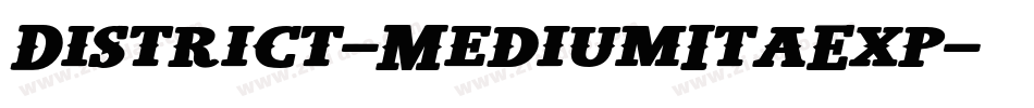 District-MediumItaExp字体转换