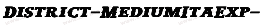 District-MediumItaExp字体转换