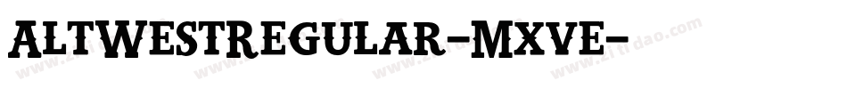 AltWestRegular-Mxve字体转换