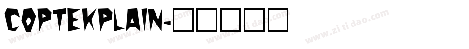 CoptekPlain字体转换