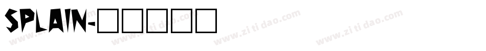 Splain字体转换