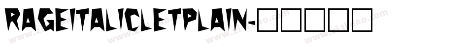 rageitalicletplain字体转换