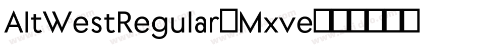 AltWestRegular-Mxve字体转换