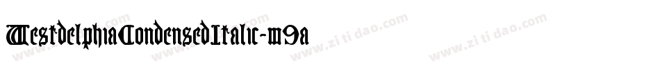 WestdelphiaCondensedItalic-m9a2字体转换