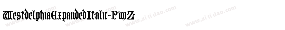 WestdelphiaExpandedItalic-PwzZ字体转换