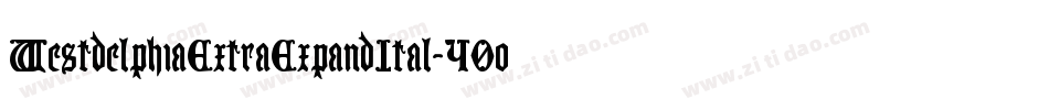WestdelphiaExtraExpandItal-40oW字体转换