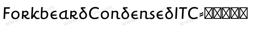 ForkbeardCondensedITC字体转换