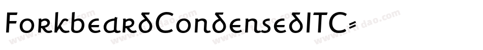 ForkbeardCondensedITC字体转换