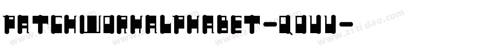 Patchworkalphabet-qoVV字体转换