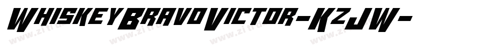 WhiskeyBravoVictor-KzJW字体转换