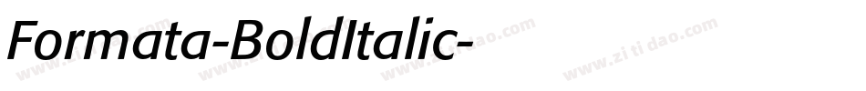 Formata-BoldItalic字体转换