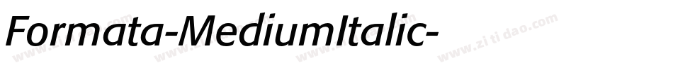 Formata-MediumItalic字体转换