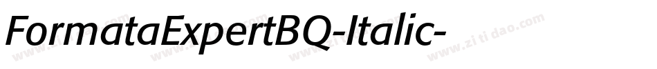 FormataExpertBQ-Italic字体转换