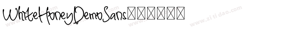 WhiteHoneyDemoSans字体转换