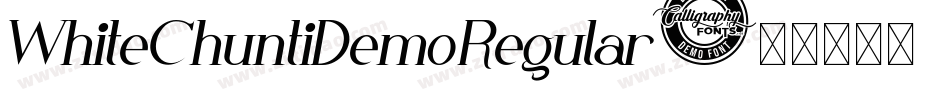 WhiteChuntiDemoRegular字体转换