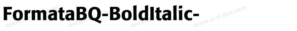 FormataBQ-BoldItalic字体转换