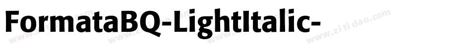FormataBQ-LightItalic字体转换