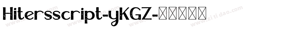 Hitersscript-yKGZ字体转换