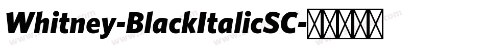 Whitney-BlackItalicSC字体转换