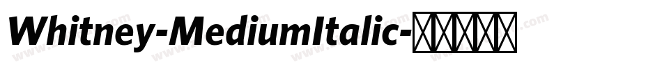 Whitney-MediumItalic字体转换