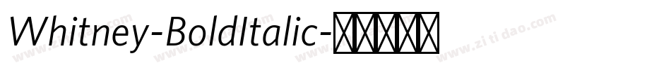 Whitney-BoldItalic字体转换