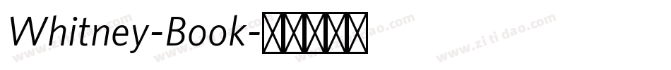 Whitney-Book字体转换