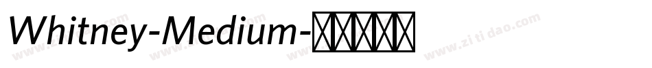 Whitney-Medium字体转换