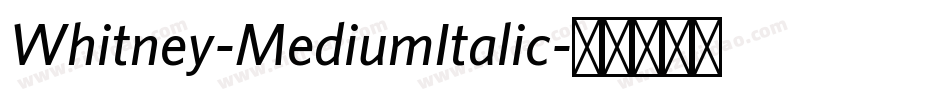 Whitney-MediumItalic字体转换