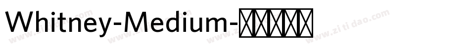 Whitney-Medium字体转换