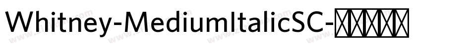 Whitney-MediumItalicSC字体转换