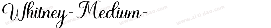 Whitney-Medium字体转换
