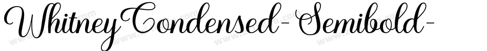 WhitneyCondensed-Semibold字体转换
