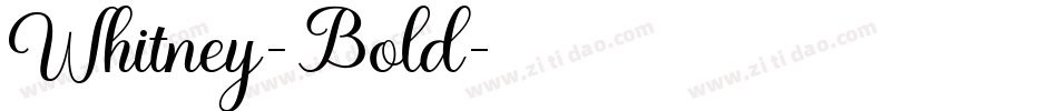 Whitney-Bold字体转换