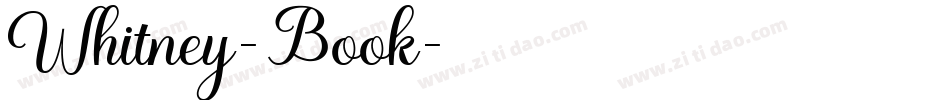Whitney-Book字体转换