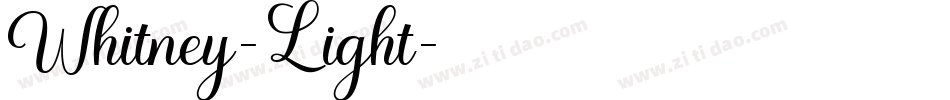 Whitney-Light字体转换