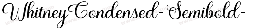 WhitneyCondensed-Semibold字体转换