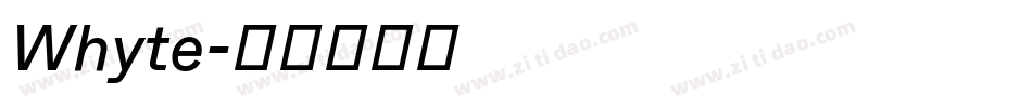 Whyte字体转换