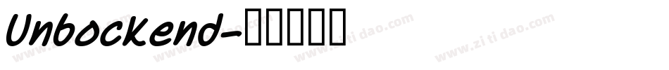 Unbockend字体转换